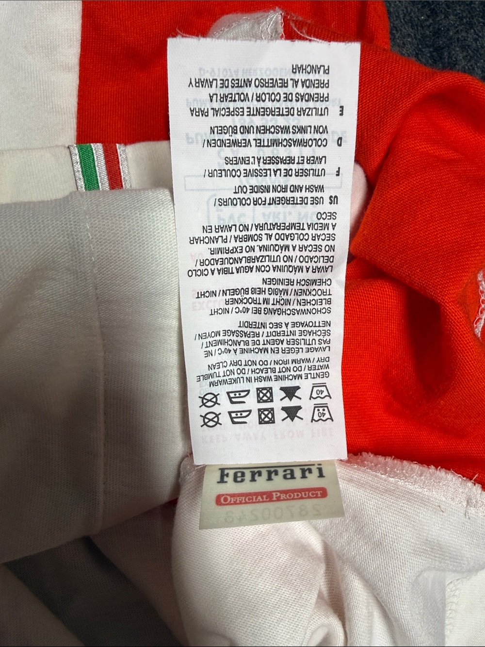 Puma White & Red Ferrari Racing Patch Tee - Picture 6 of 6